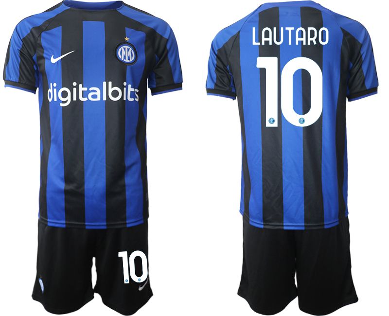 Men 2022-2023 Club Inter Milan home blue #10 Soccer Jersey